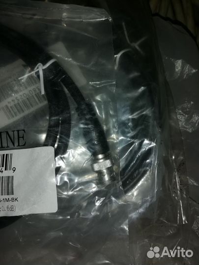 Кабель патч-корд Hyperline PC-M-bncm-RG59S-1M-BK