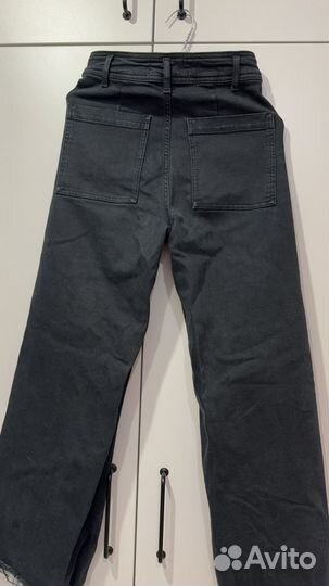 Джинсы zara клеш черные 44