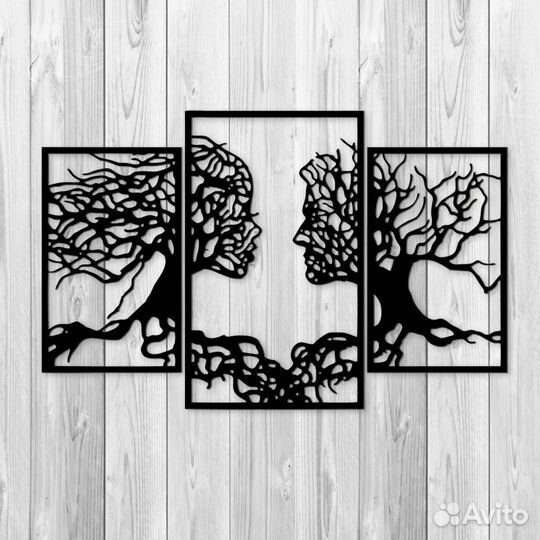 Набор картин из металла Поцелуй