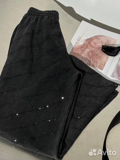 Штаны в стразах Balenciaga