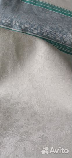 Скатерть жаккардовая, лён, качество СССР