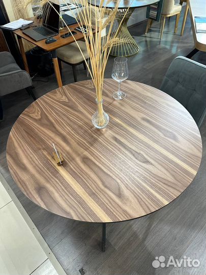 Раздвижной стол из ореха американского D100+25 см