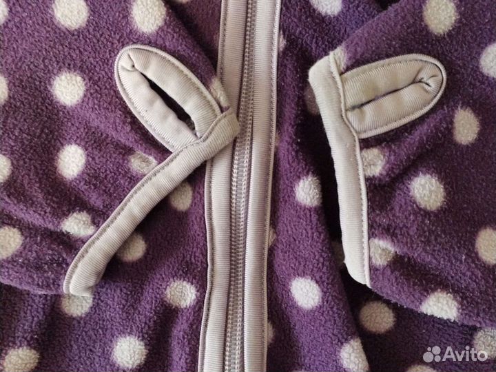 Флисовая кофта hm 122 для девочки фиолетовая