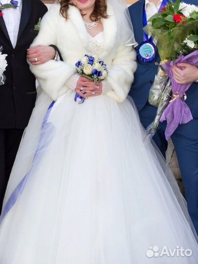 Свадебное платье нежное цвет 42-48рр