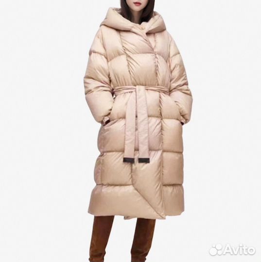 Пуховик зимний длинный женский