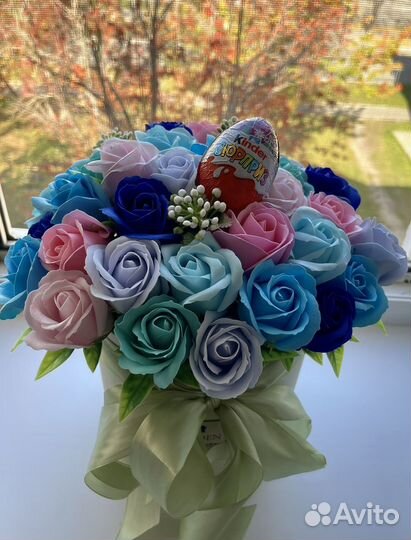 Букет из мыльных роз