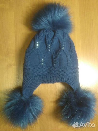 Зимняя шапка на флисе р.52