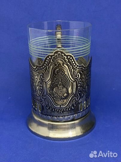 Подстаканник мельхиоровый Космос