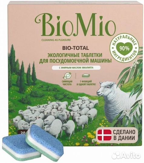 Таблетки для посудомойки BioMio эвкалипта,30шт