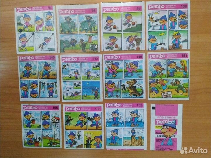 Вкладыши от жвачек Pembo