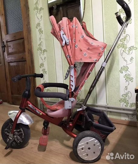 Трехколёсный велосипед с родительским управлением