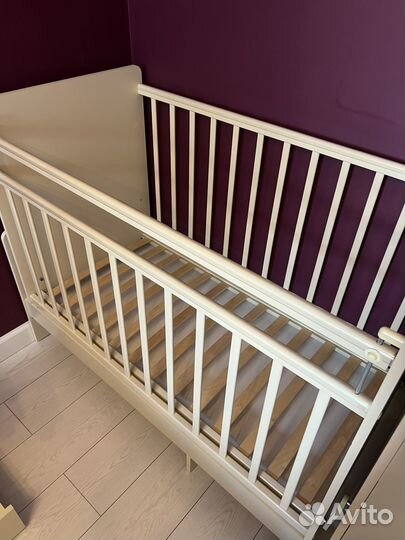 Детская кроватка трансформер с комодом