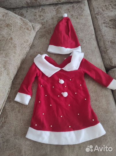 Костюмы деда мороза,снегурочки детский