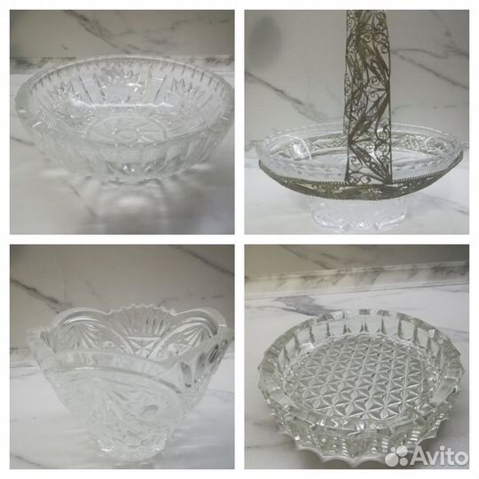 Салатник, вазочка с ручкой, конфетница, пепельница