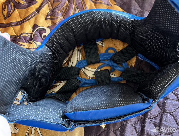 Боксерский шлем clinch красный и синий