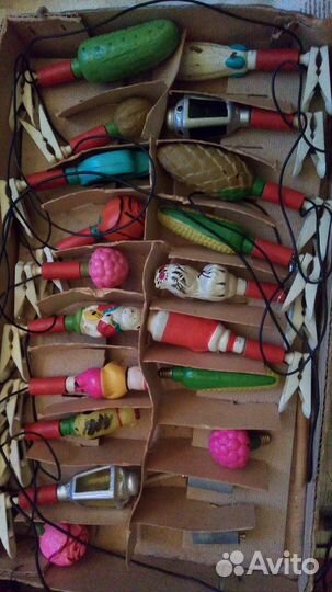 Уникальная елочная гирлянда СССР, ручная работа