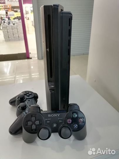 PlayStation 3 slim 500 gb+2 джоя+110 игр