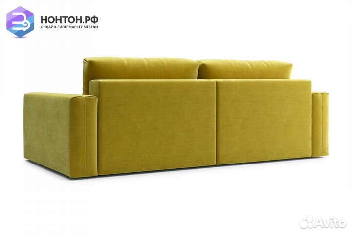 Диван угловой тик-так Монарх горчичный