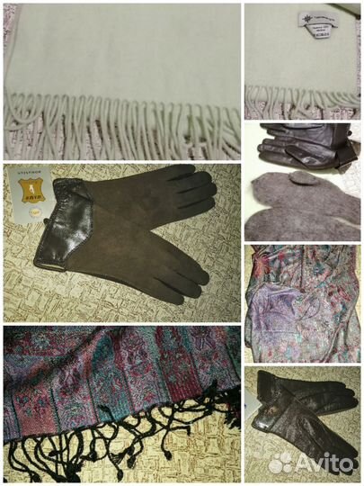 Перчатки пух.варежки шарф палантин