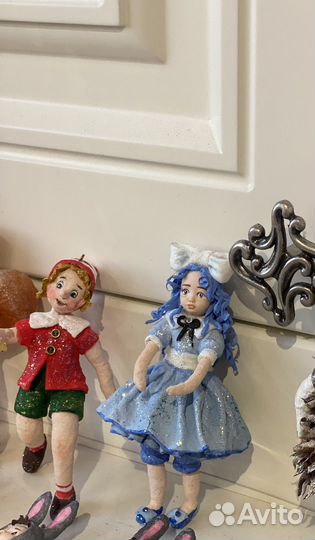 Ватные игрушки на елку