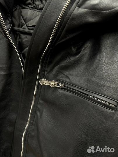 Кожаная куртка Thug club