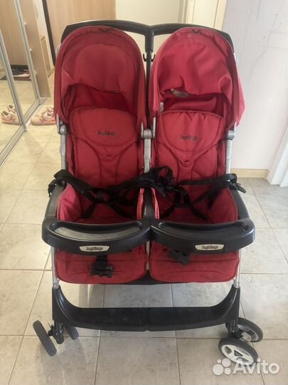 Коляска для двойни peg perego aria