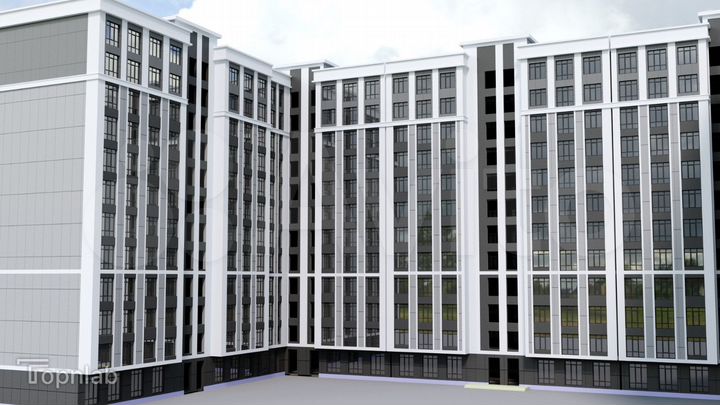 2-к. квартира, 74,6 м², 9/12 эт.