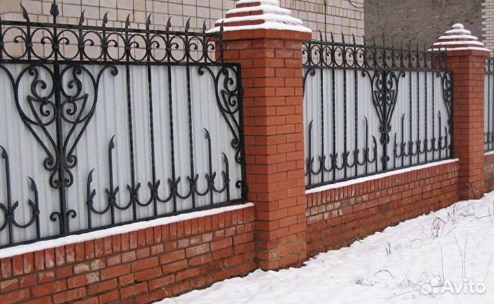 Откатные ворота металлические под ключ