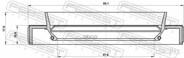 Сальник привода 47.6X80.1X10.9X17.5 подходит дл