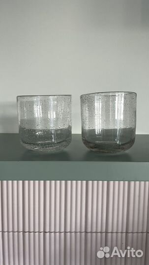 Стаканы из пузырчатого стекла