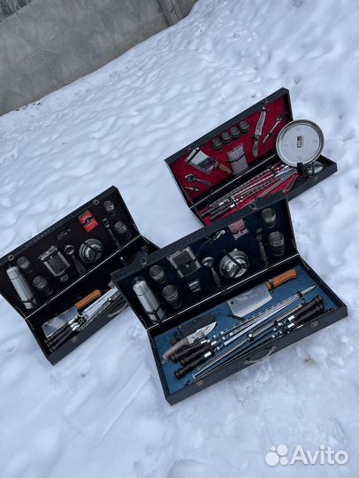 Наборы шампуров в деревянном кейсе