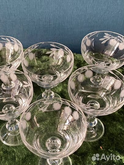 Рюмки лзхс хрусталь СССР 6 шт