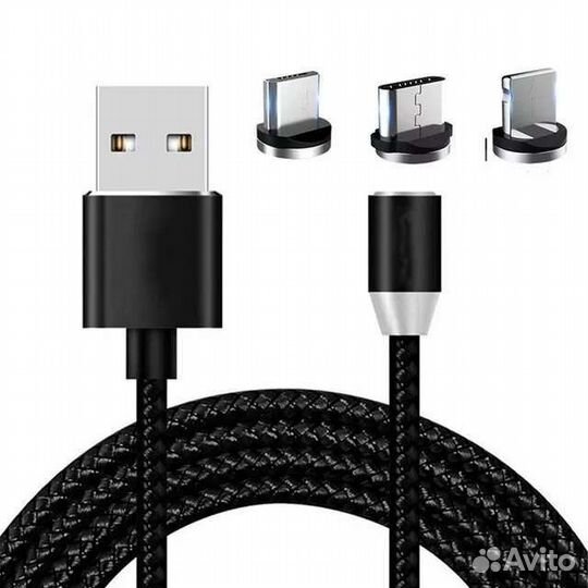 Магнитный кабель micro, type c, iPhone