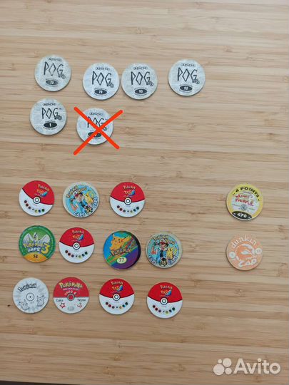 Фишки кэпсы сотки Pog, Pokemon, Mortal Kombat