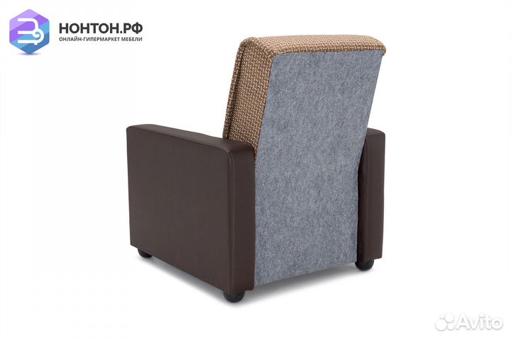 Кресло Лондон рогожка микс коричневая