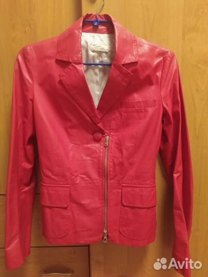 Кожаный пиджак Pinko