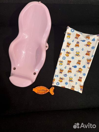 Горки для купания и термометр