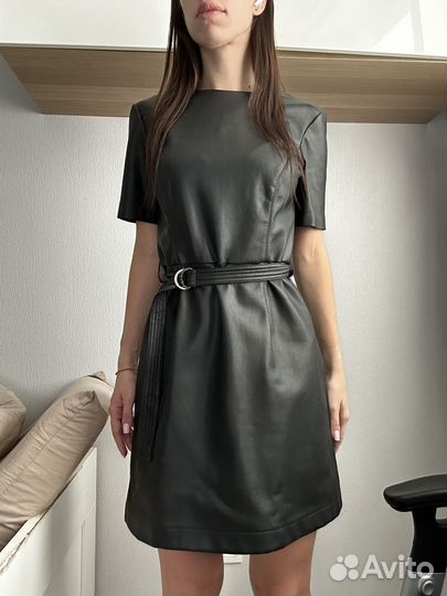 Платье кожаное