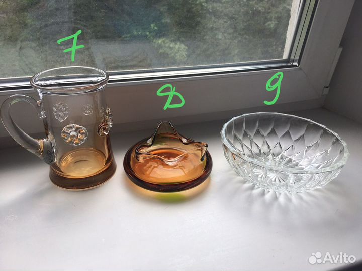 Стекло, хрусталь ссср: бокалы, стаканы, перельницы
