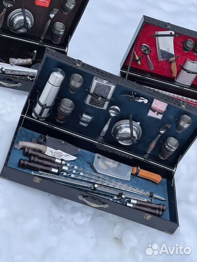 Шампура для шашлыка набор в чехле и кейсе