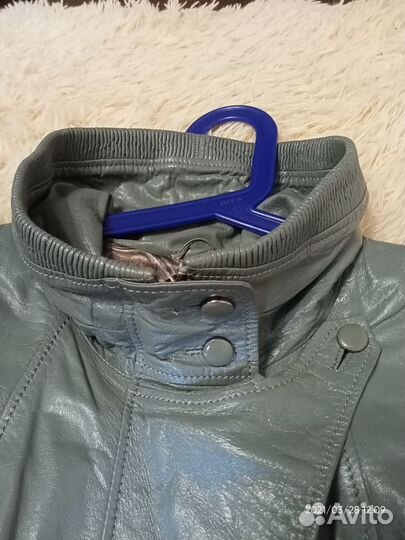 Кожаный плащ женский