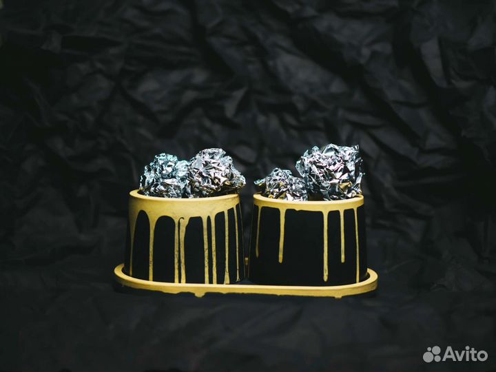 Кашпо с подносом, горшочек для растений/бижутерии