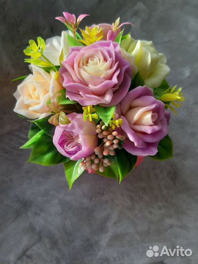 Букет из мыла ручная работа