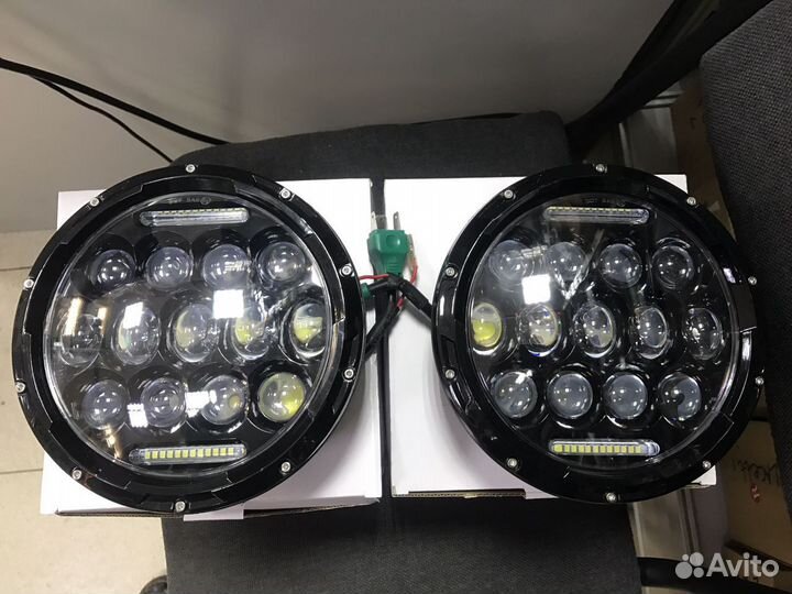 Led фары Нива / УАЗ с дхо