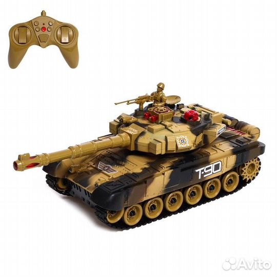 Танк радиоуправляемый Т90, свет и звук