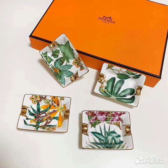 Пепельница фарфор Hermes Passifolia набор
