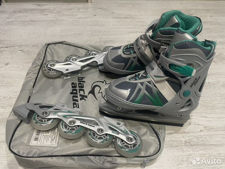 Коньки ролики 2 в 1 раздвижные