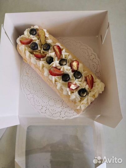 Меренговый рулет, торт