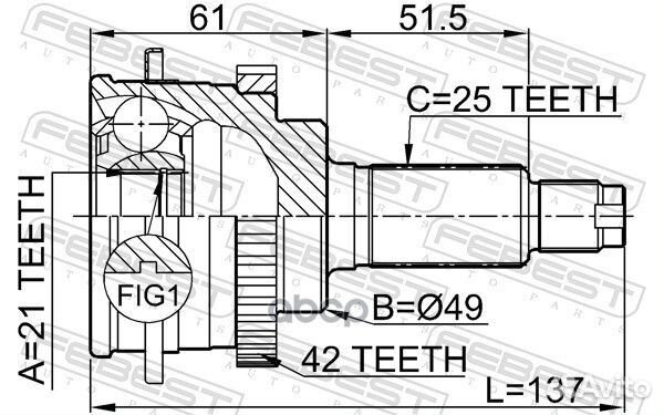 Шрус наружний 0710-018A42 Febest