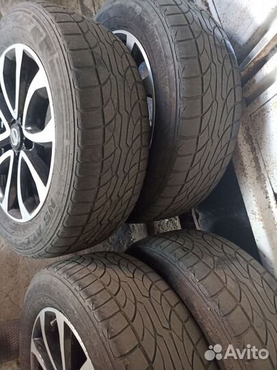 Летняя резина на литых дисках r 17 на ниссан